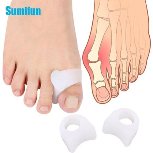 2Pcs Big Toe Separator Bone Corrector Straightener Silicone Gel Foot Fingers Protector Bunion Adjuster Feet Massager Pedicure
