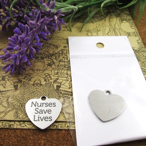 20pcs--"nurses save lives"stainless steel charms more style for choosing DIY Charms pendants for necklace