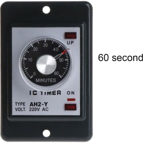 AC 220V AH2-Y Power On Delay Timer 1/3/5/10/30/60 Seconds 3/6/10/30/60 Minutes B85C