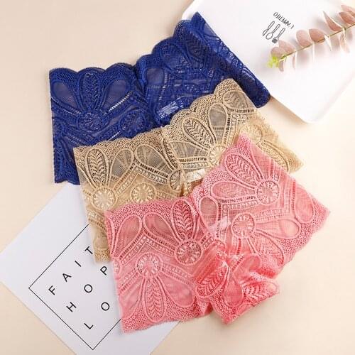 3pcs/lot Sexy Lace Boyshorts For Women Seamless Underwear Panties Female Underwear Cotton Crotch Sexy Lace Panties Underpant New