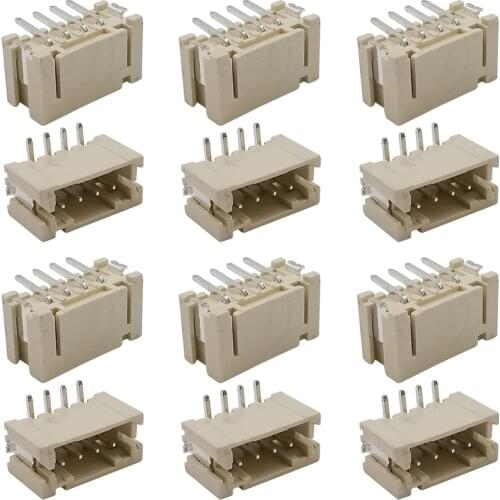 50/100Pcs PH2.0 Pitch 2.0mm 4 Pin Vertical SMD Plug Terminal Blocks Connector for JST PH 2.0 4P Female Cable Connectors