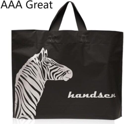 50Pcs/Lot Plastic Gift Bag Clothing Boutique Packaging Bags Plastic Shopping Bags With Handle Clothes Food Baking Wedding Pouch