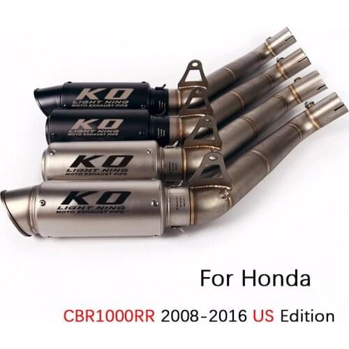 60mm for Honda CBR1000RR 2008-2016 Motorcycle Exhaust Pipe Middle Link Pipe Slip On 60mm Mufflers US Edition Reserve Catalyst