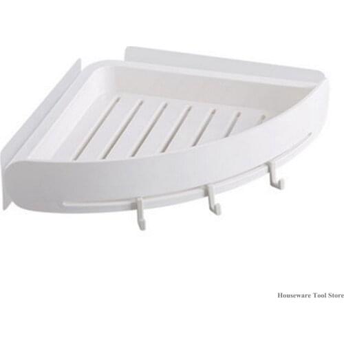 ABS Bathroom Shelf Organizer Snap Up Corner Shelves Caddy Bath Toilet Corner Shelf Shower Storage Wall Mounted Shampoo Holder