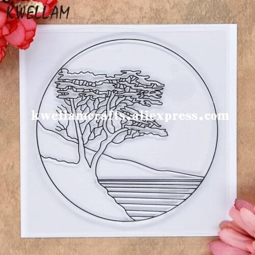 Tree Scrapbook DIY photo cards rubber stamp clear stamp transparent stamp 10x10cm KW8062010