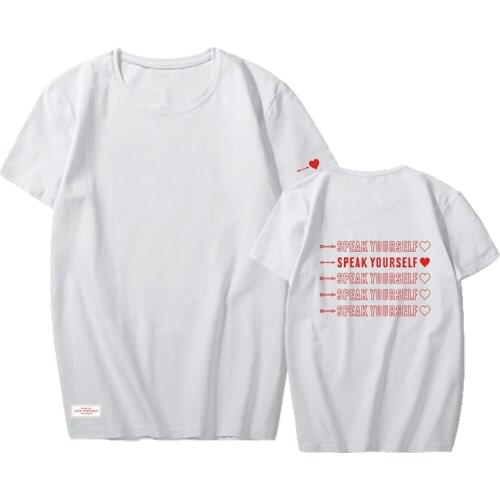 Bangtan Boys World Tour Love Yourself Speak Yourself O-Neck Short Sleeve T Shirt Kpop Unisex Loose Top Tees PT1129