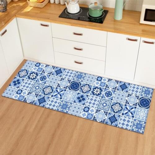 Bohemia Kitchen Floor Mat Carpet Boho Anti-slip Entrance Door Mat Rugs Home Bathroom Mat Carpet for Living Room Bedroom Kitchen