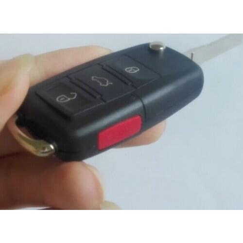 With Logo RELACEMENT FOR VW JETTA PASSAT remote key case shell 3+1 button