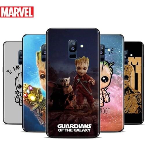 Marvel I am Groot For Samsung Galaxy A9 A8 Star A8S A7 A6 A6S A5 A3 Plus 2018 2017 2016 A750 Black Phone Case