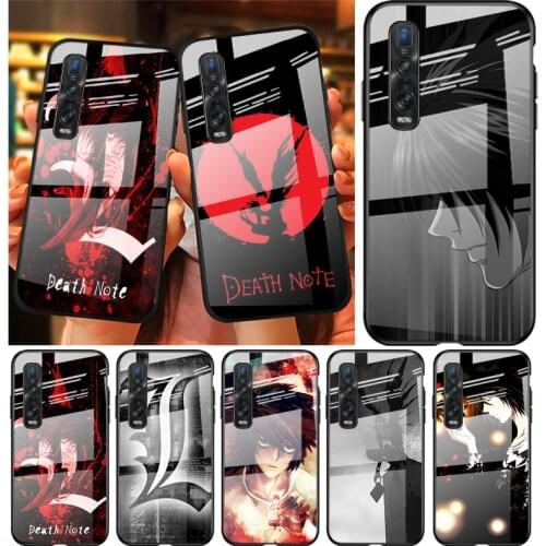 Tempered Glass Cover Anime Death Note For OPPO A9 2020 A52 Find X2 Lite Realme 7 7i 6 5 Pro C3 XT Phone Case Shell
