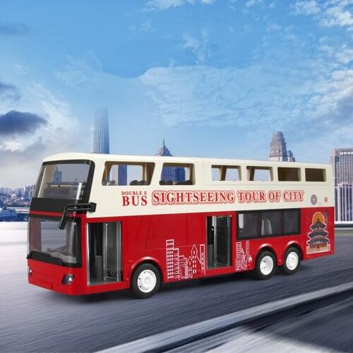 Remote Control Double-decker Sightseeing Bus Childrens Electric Model Simulation Interactive Toy Car