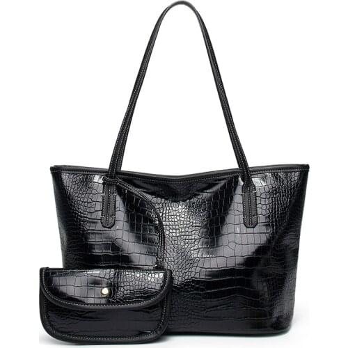 European Vintage handbags for women Fashion Alligator Composite leather bags 100% New Large womens bag 2021 torebka damska