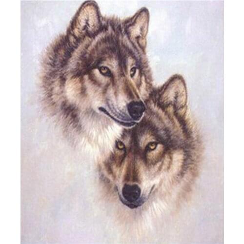 GLymg Diy Diamond Embroidery Wolf Diamond Painting Animal Cross Stitch Full Square Mosaic Gift Picture Wall Sticker Home Decor