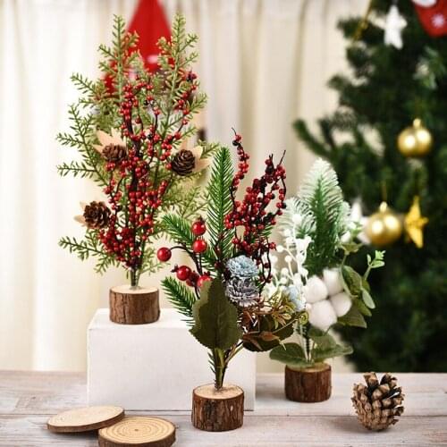26cm Mini Christmas Tree Aritificial Desktop Xmas Tree Home Hotel Shopping Mall for Christmas Party Home Decoration Accessories