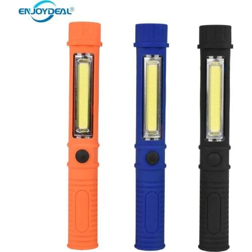 Multifunction Portable COB Lamp Camping Work Light Powerful LED Flashlight Pen Torch W/Magnetic Long Service Time AAA Battery