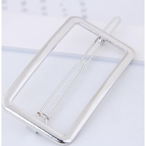 Fashion Metal Simple Square Personality Hairpin Side Trim Trim Animal Hairpin Girl Style