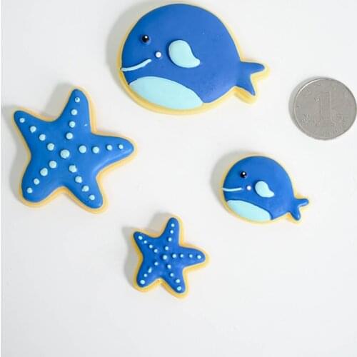 Refrigerator stickers magnetic stickers cartoon lovely magnetic stickers 3d blue small whale personalized magnet home decoration