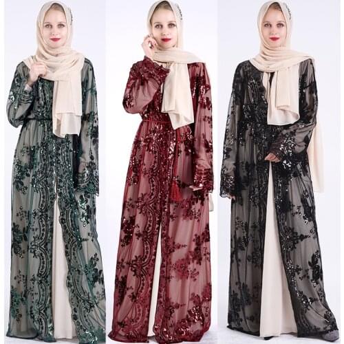Open Abaya Dubai Turkey Islam Arabic Muslim Cardigan Abayas For Women Robe Kimono Femme Musulmane Caftan Marocain Kaftan Mujer