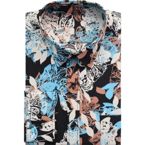 Oversized 8XL 9XL 10XL, mens printed shirt, Hawaiian loose long-sleeved shirt, fashion style for fall 2021