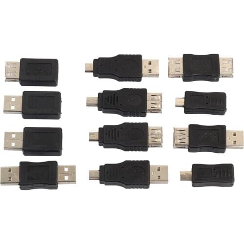12 in 1 OTG Adapter Set Converter Connector Micro USB / USB A / Mini 5Pin Male , Female