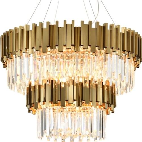 Phube Lighting Modern Amber Crystal Chandelier Lighting Fixture Luxury Contemporary Chandeliers Hanging Light for Home Hotel
