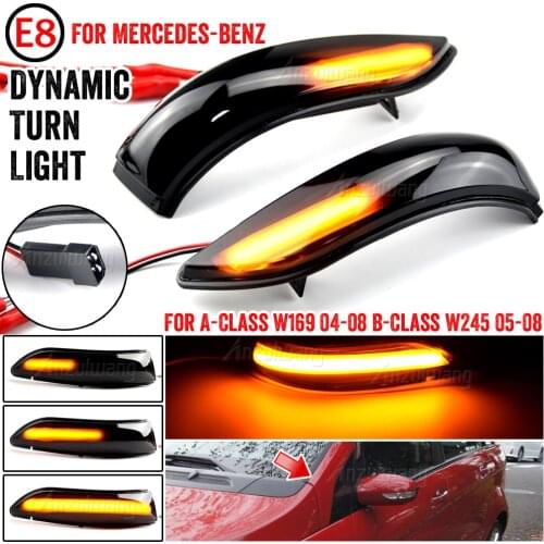 Scroll Dynamic Blinkers Turn Signal Lamp Side Mirror lighting Led Car Bulb Facelift For Mercedes Benz A B Class W169 W245 04-08