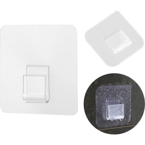 1/5/10pcs Transparent Suction-cup Self-adhesive Hook Wall Hook Washable Hanger Storage Bath Kitchen Suction-cup Adhesive Hook