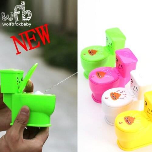 Retail 4 colors pranks toy baby bath toys Sprinkler toilet spray water bathroom toys beach Sprinkler toilet spray water kid toys