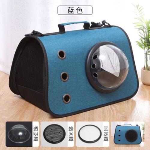 Fishing bag 2020 new trend transparent portable cat backpack three-hole breathable linen space cover folding cat bag