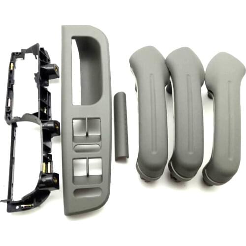 SKTOO 9PCS/Set Car Auto Gray Color Inner Door Handle Interior Grab Cover Switch Bezel + Base For VW Volkswagen Jetta Bora Golf 4