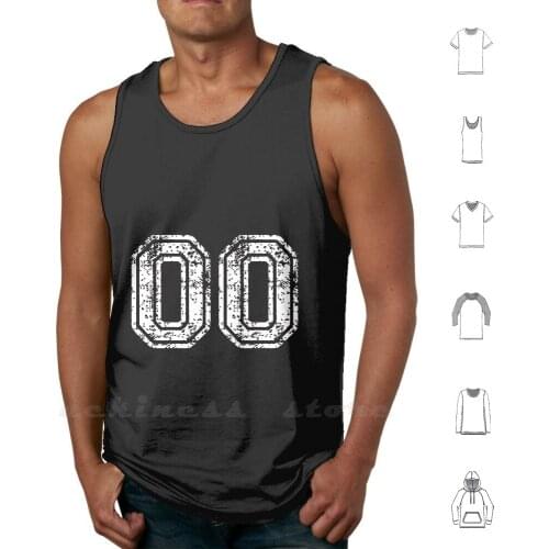 Sport Team Jersey 00 Football Soccer Baseball Hockey Double Basketball Double Zero Vest Tank Top Cotton Sleeveless 00 Double 0