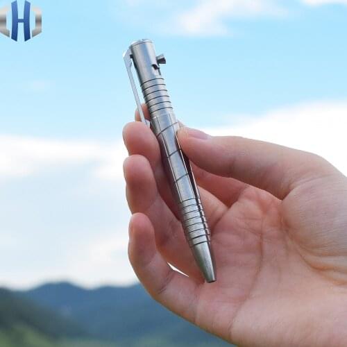 Titanium Alloy Mini Gun Plug Pen Business Gift Pen Student Pen Self-defense Waterproof EDC Tactical Pen