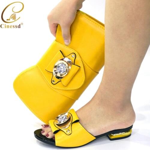 Latest Design Italian Party Shoes and Bag Set for Women Shoes and Bag Set Nigerian Sets 2021 Luxury Shoes Women Low Heel Pumps