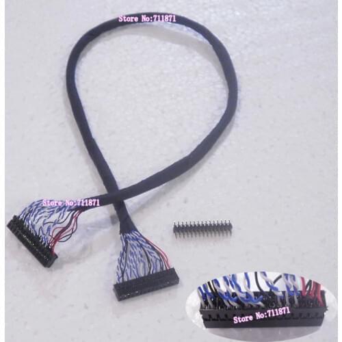 2.0 Pitch Female 30P Extension cord 30 Pin to 30P LCD Screen Cable Extend 50cm 30P Screen Line Extended 30Pin Male Connector
