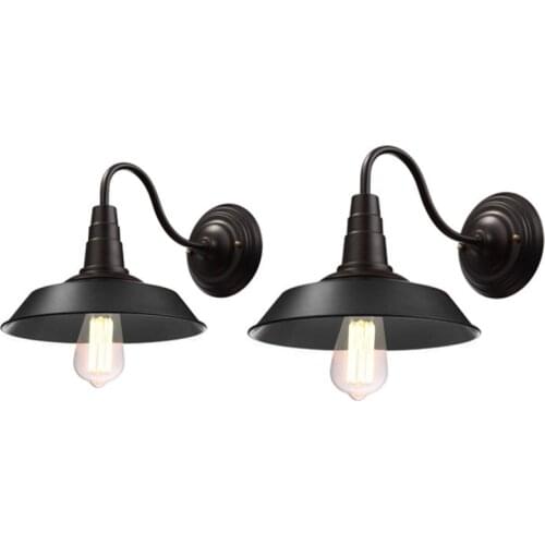 Retro Industrial Wall Mount Lamp Outdoor Barn Garage Vintage Fixture Night Light