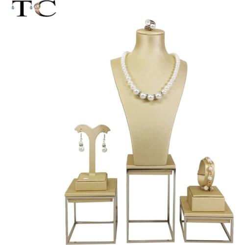 Stainless Steel Jewelry Display Stand Ring Earring Bracelet Watch Necklace Jewelry Display Stand Window Showcase Kit