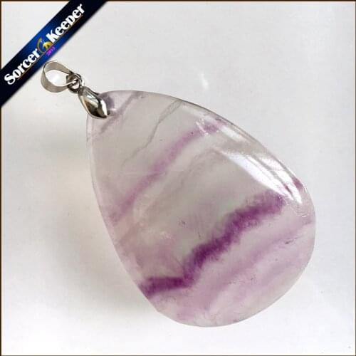 High Quality Big Natural Rainbow Fluorite Stone Beads Pendants Necklaces Wholesale Bijoux Necklace For Womens Jewelry QS299