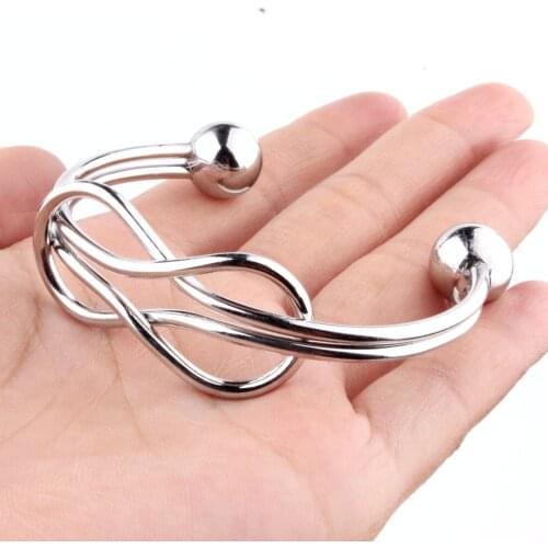 Big Circle Stainless Steel Bangle & Bracelets for Women Silver Color Knot Open Cuff Bangles Female Party Jewelry Accessories