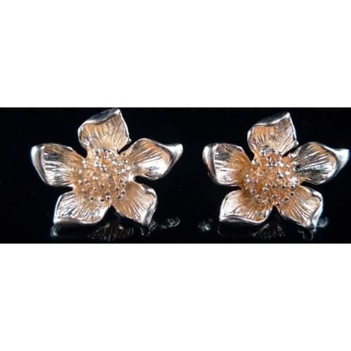 10 PCS Metal Flower 22*27mm Diy Accessories Headwear Of Bride Handmade Jewelry Making