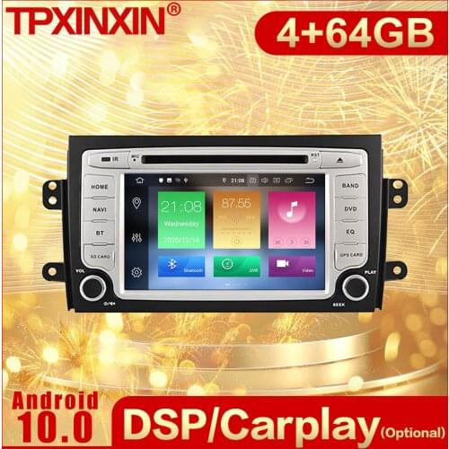 2 Din Carplay Android Radio Receiver Multimedia Stereo For Suzuki SX4 2006 2007 2008 2009 2010 GPS Navigation Recorder Head Unit