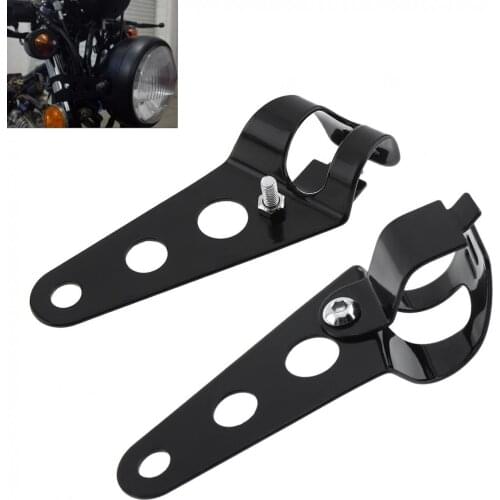2Pcs 27-48 mm Motorcycle Mount Headlight Bracket Spotlight Holder Clamp Fork Adjuster Mount Clamp Chopper Holder