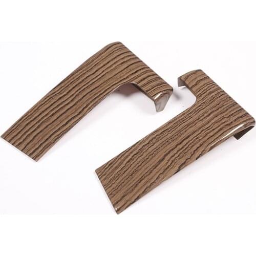 2pcs For Land Rover Range Rover Sport RR Sport 2014-2017 Sands Wood Grain ABS Plastic Side Dashboard Decoration Cover Trim