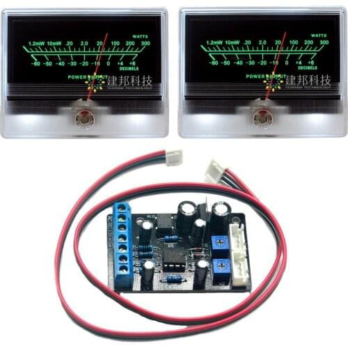 2pcs TN-90 VU Meter Head Power Table Preamp Tube Bile DB Sound Pressure Chassis Meter w/backlight & 1pcs TA7318P Driver Board