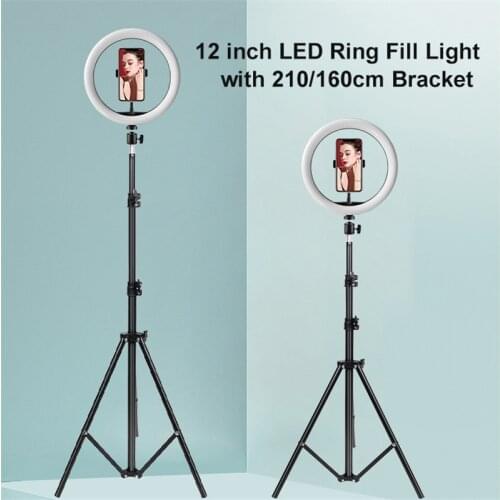 30cm LED Ring Light Photography Lighting Selfie Lamp USB Dimmable With Tripod For Youtube Makeup Video Live Photo Studio