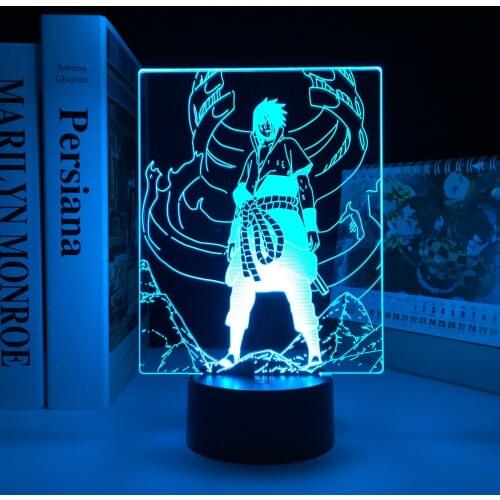 Anime Figure Susanoo of Sasuke 3D LED Lamp Touch Sensor Colorful Nightlight Cool Child Birthday Gift Bedroom Decor Light