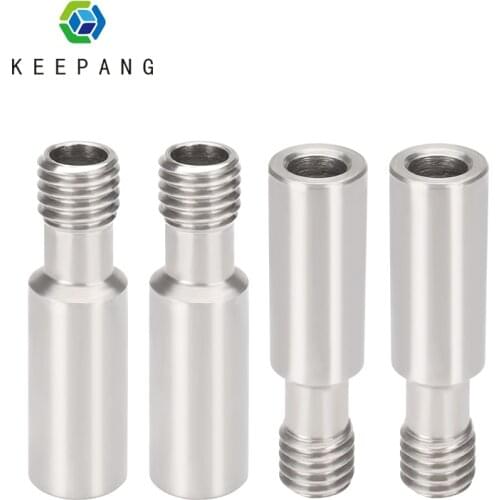 5Pcs CR10 Bowden Direct Heat Break M6*27mm Stainless Steel Throat Hotend Throat for1.75mm 3.0mm Filament 3D Printer Parts