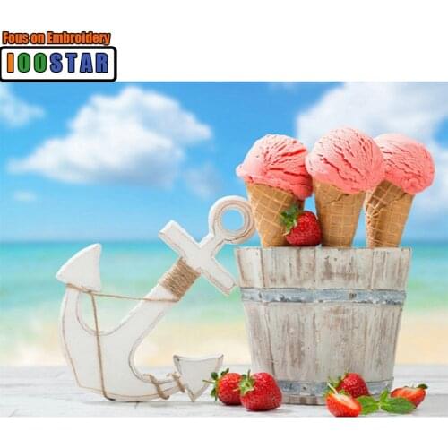 5D diamond embroidery pattern diy diamond Painting Strawberry ice cream diamond mosaic Needlework pictures home decor canvas