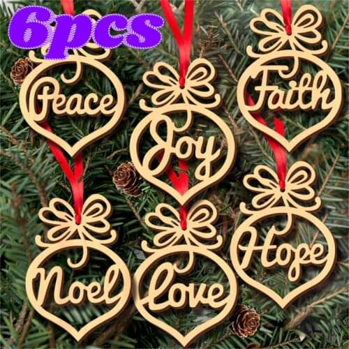 6pcs Holiday Decorations Christmas Decoration Christmas Tree Small Pendant Hollow Small Pendant Home Decor Christmas Ornaments