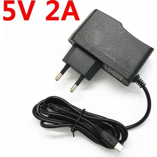 1PCS AC 100-240V to 5V 2A 2000MA conversion power adapter 5 V Volt power supply charger for Car camera DVR Micro Usb