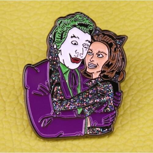 Joker hug pin with gorgeous glitter perfect gift for couples
